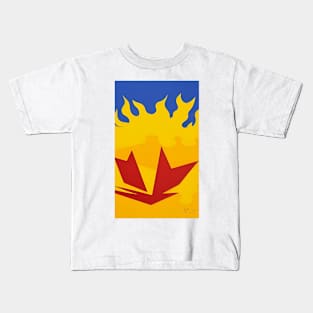 Abstract fire on back Kids T-Shirt